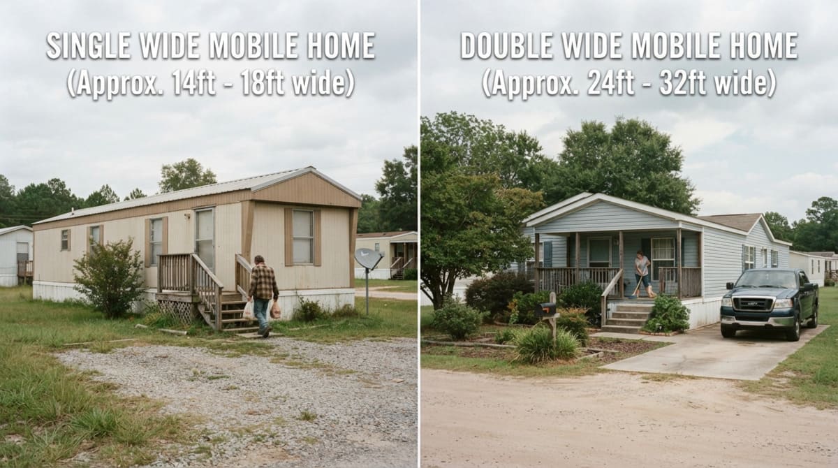 Single wide vs. double wide mobile home dimensions