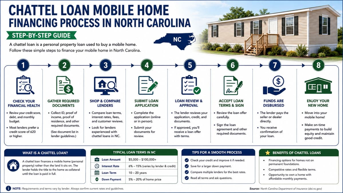 Step by Step Chattel Loan Mobile home financing process in NC